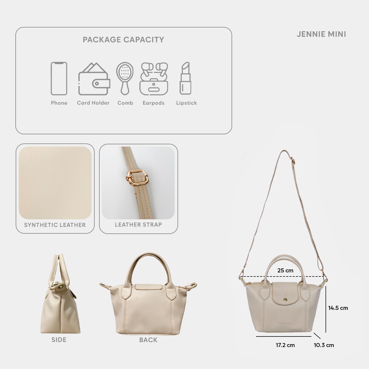 Femmebravile - Jennie Bag - Tas Selempang Wanita - SlingBag - Tas Wanita - Mini Tote - Fashion Women