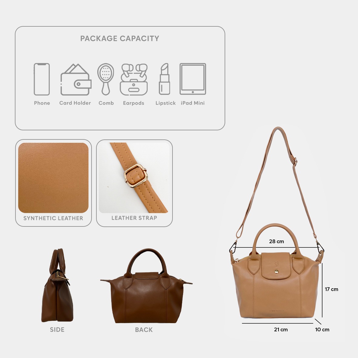Femmebravile - Jennie Bag - Tas Selempang Wanita - SlingBag - Tas Wanita - Mini Tote - Fashion Women