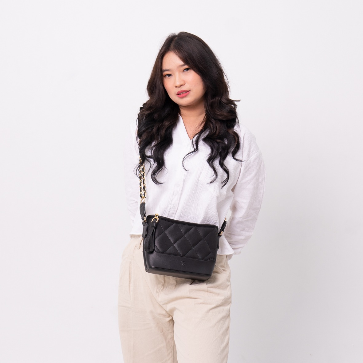 Femmebravile - Tas Selempang Wanita - Slingbag - Long Shoulderbag - Fashion Women - Kara Leather Bag