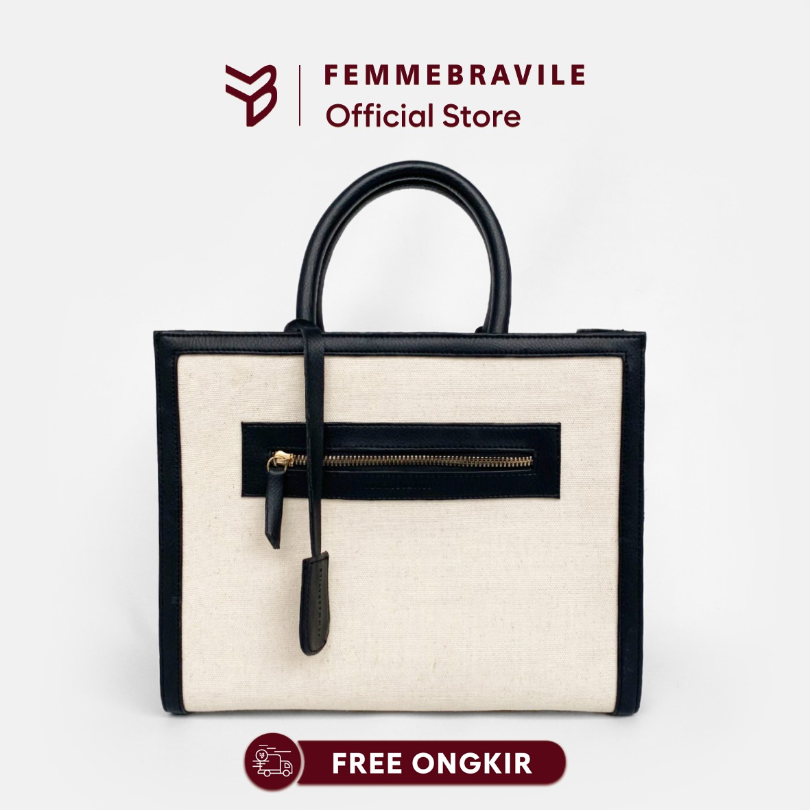 Femmebravile - Letta Canvas M - Tas Selempang Wanita - Sling bag - Shoulder bag - Fasion Women