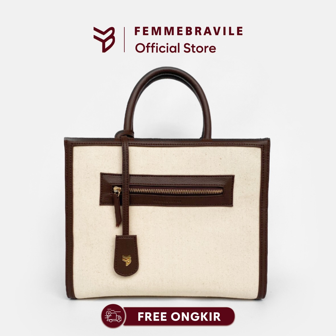 Femmebravile - Letta Canvas M - Tas Selempang Wanita - Sling bag - Shoulder bag - Fasion Women