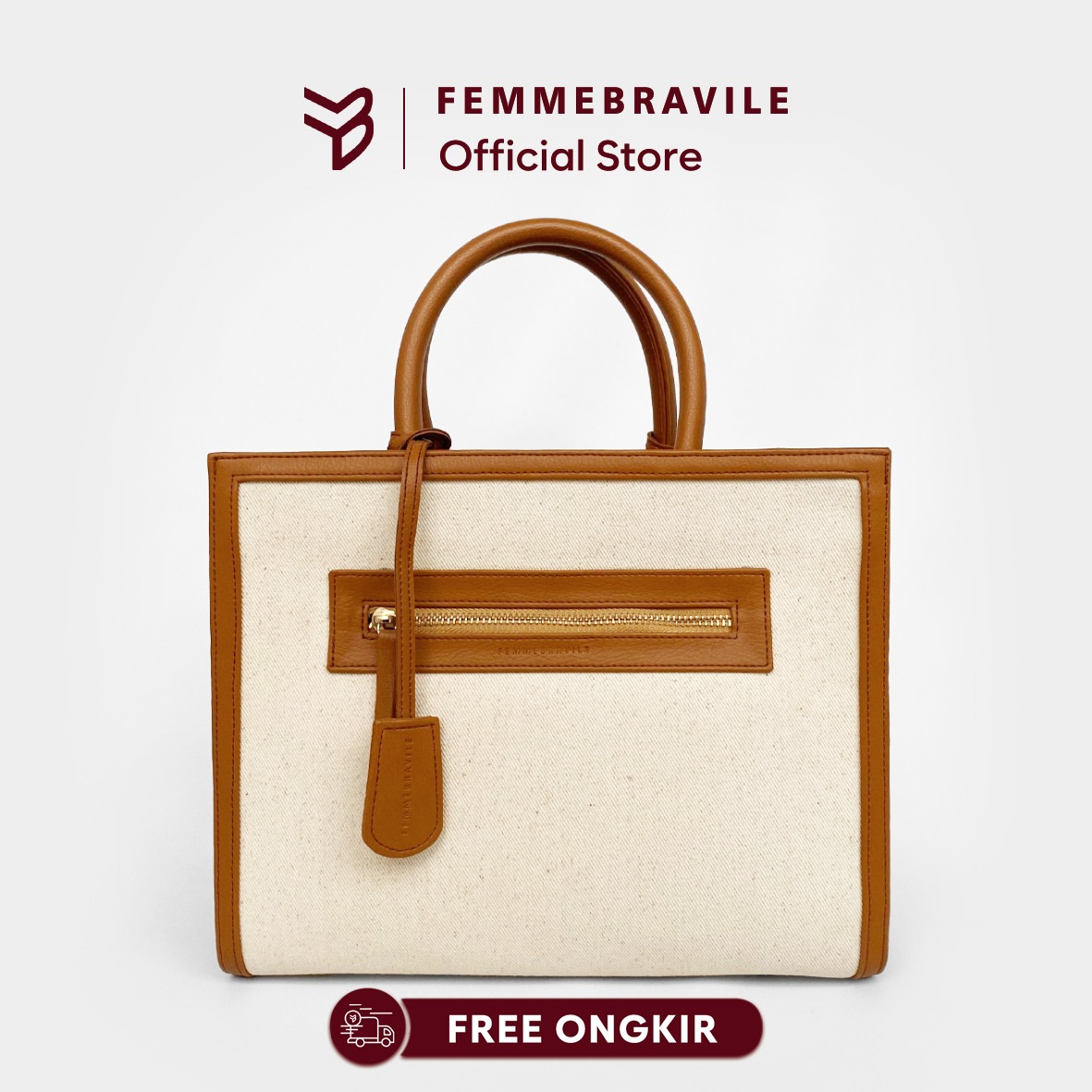 Femmebravile - Letta Canvas M - Tas Selempang Wanita - Sling bag - Shoulder bag - Fasion Women