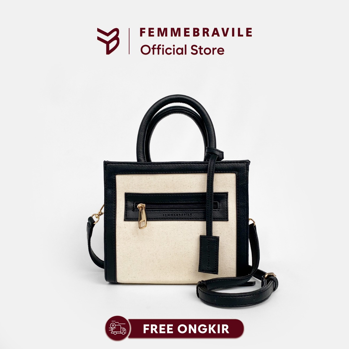 FEMMEBRAVILE Sling Bag Tas Selempang Wanita Fashion Women Shoulder bag Letta Canvas Mini