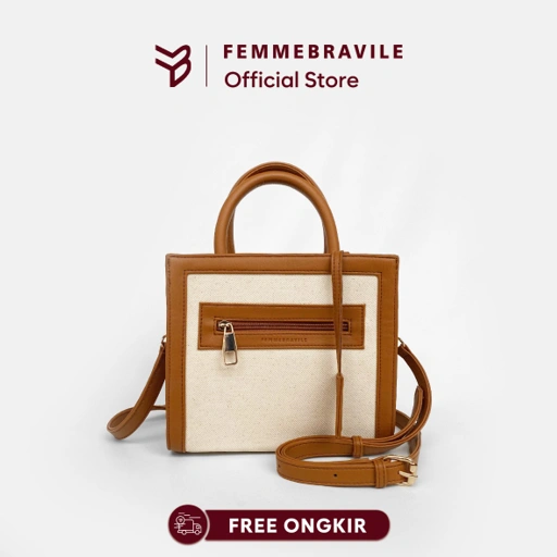 Image of FEMMEBRAVILE Sling Bag Tas Selempang Wanita Fashion Women Shoulder bag Letta Canvas Mini