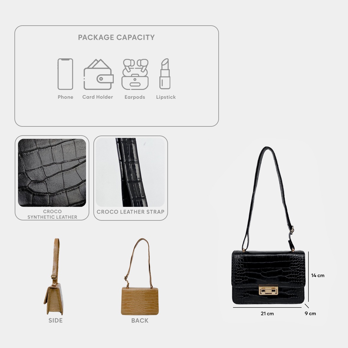 Femmebravile Sling Bag Tas Selempang Wanita Fashion Women Shoulder bag Mory Bag