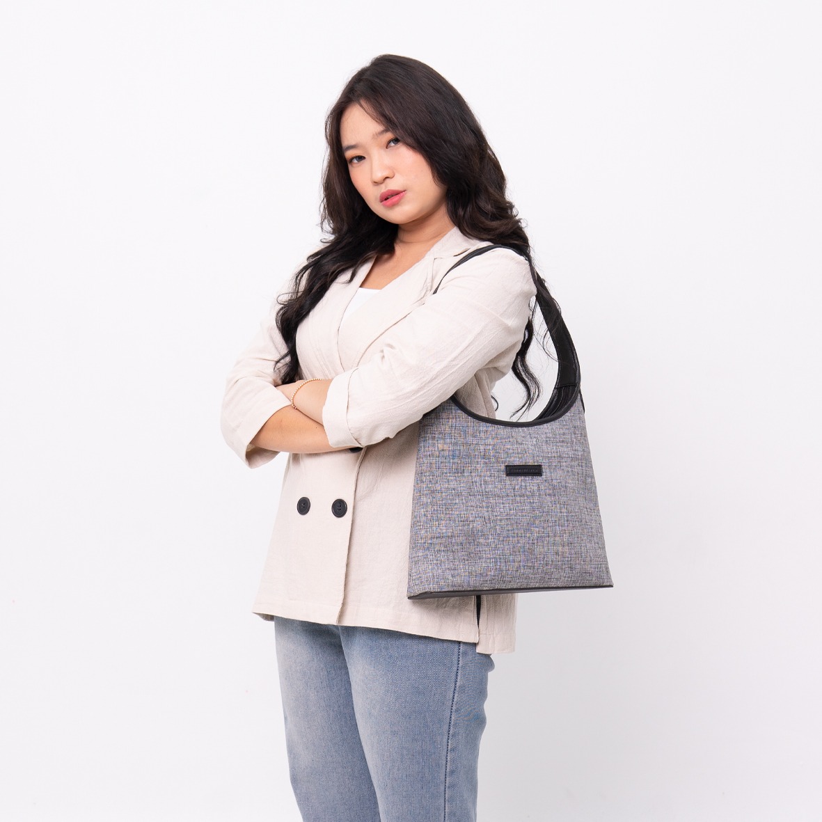 Femmebravile Olivia Bag Shoulder Bag - Model Minimalis - Bahan Kanvas Premium - Model Terbaru - Fashion Women