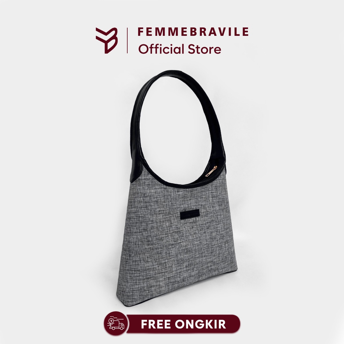 Femmebravile Olivia Bag Shoulder Bag - Model Minimalis - Bahan Kanvas Premium - Model Terbaru - Fashion Women