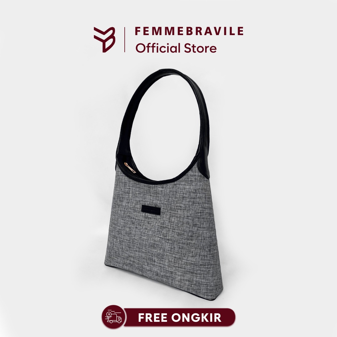 Femmebravile Olivia Bag Shoulder Bag - Model Minimalis - Bahan Kanvas Premium - Model Terbaru - Fashion Women