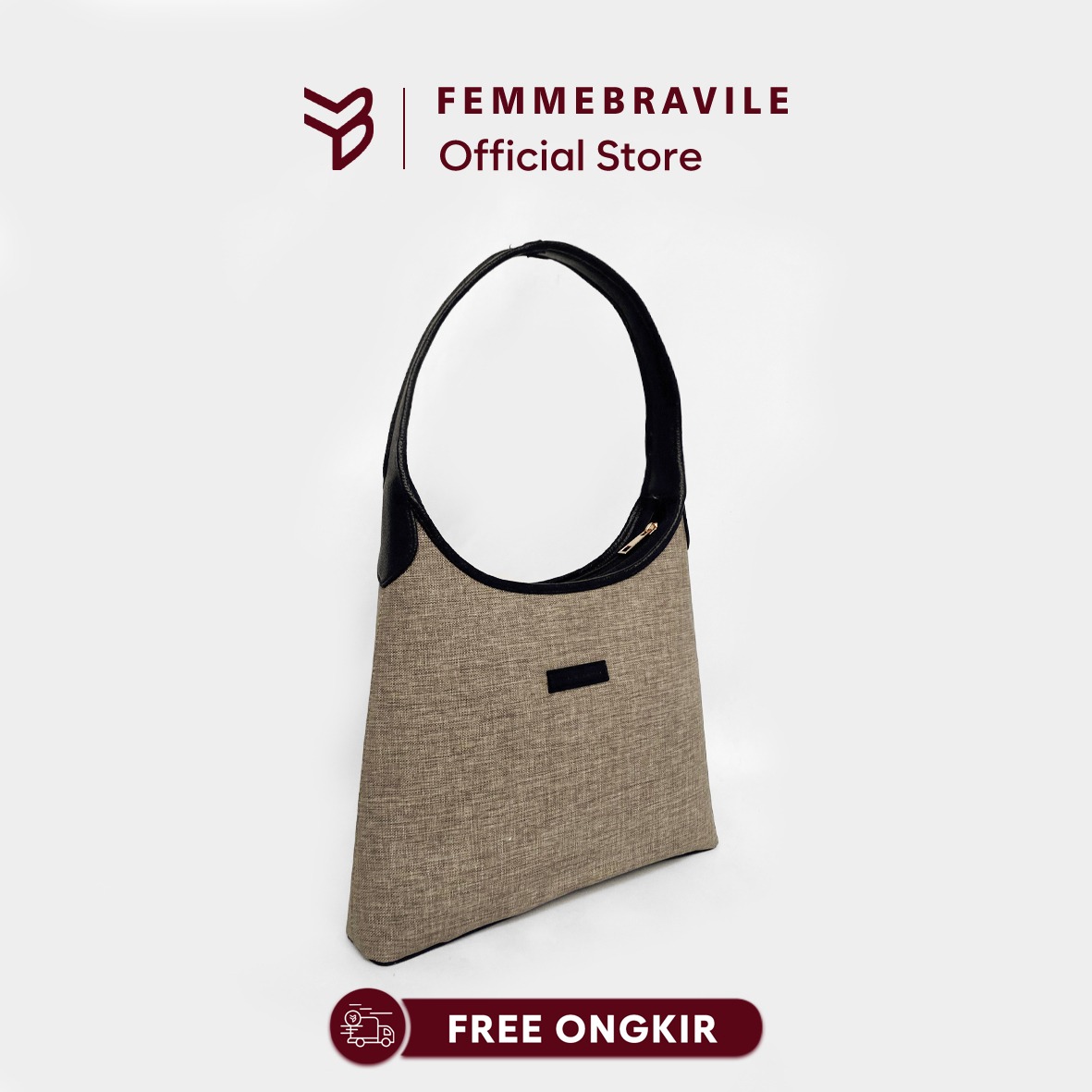 Femmebravile Olivia Bag Shoulder Bag - Model Minimalis - Bahan Kanvas Premium - Model Terbaru - Fashion Women