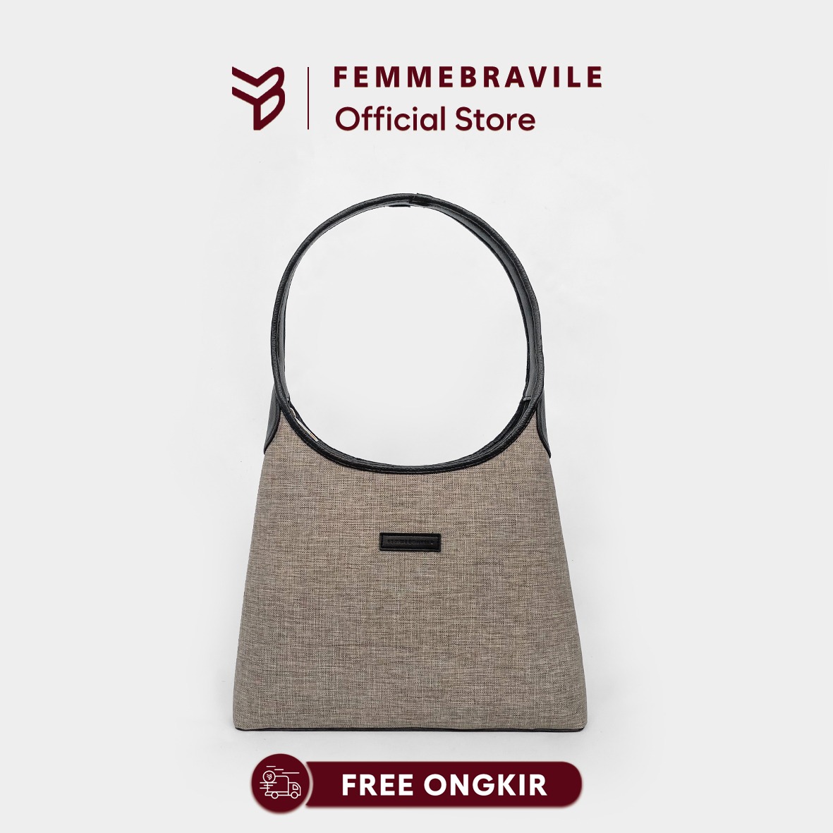 Femmebravile Olivia Bag Shoulder Bag - Model Minimalis - Bahan Kanvas Premium - Model Terbaru - Fashion Women