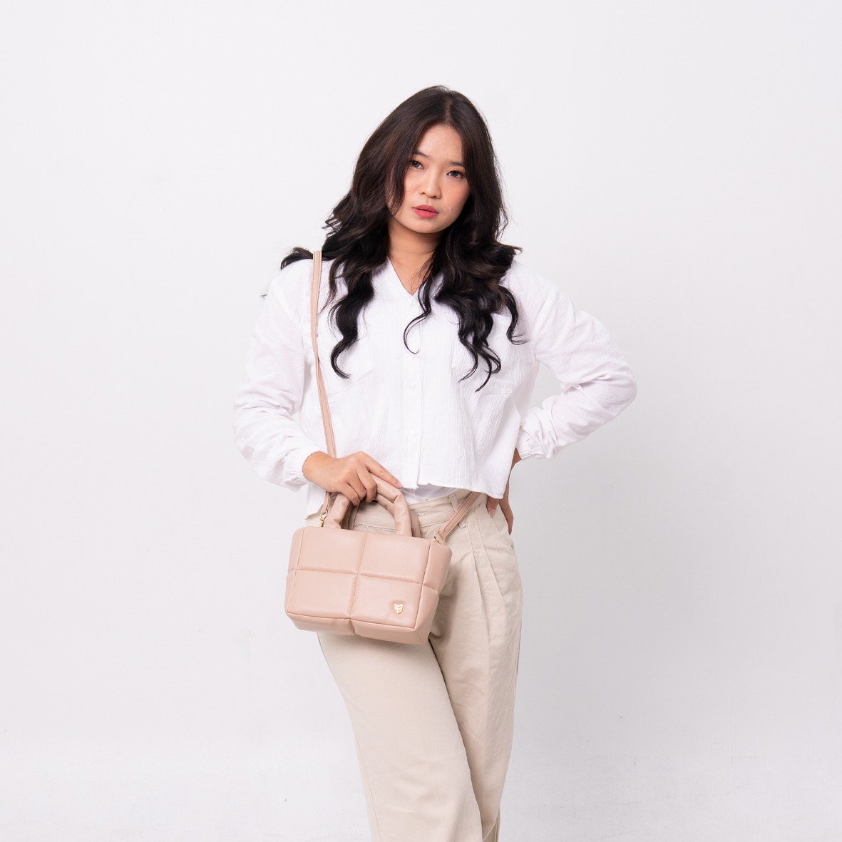 FEMMEBRAVILE Sling Bag Tas Selempang Wanita Fashion Women Shoulder bag Puffy Bag