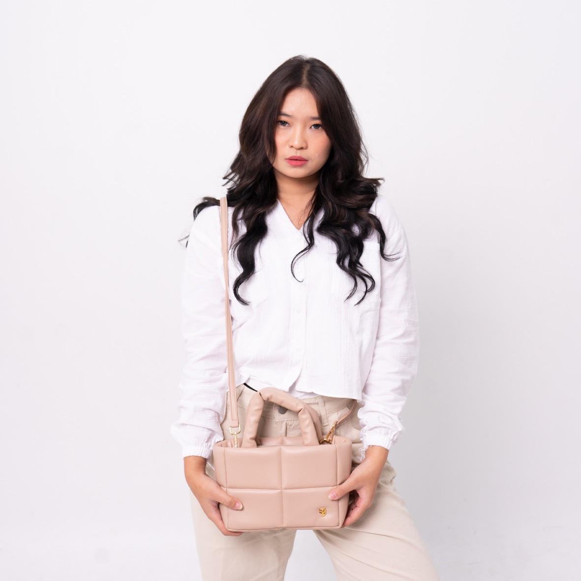 FEMMEBRAVILE Sling Bag Tas Selempang Wanita Fashion Women Shoulder bag Puffy Bag