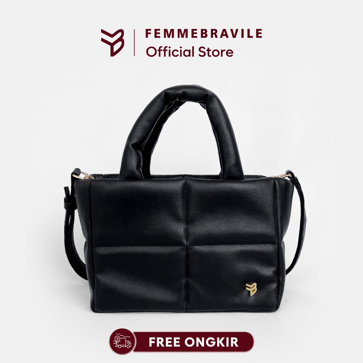 FEMMEBRAVILE Sling Bag Tas Selempang Wanita Fashion Women Shoulder bag Puffy Bag