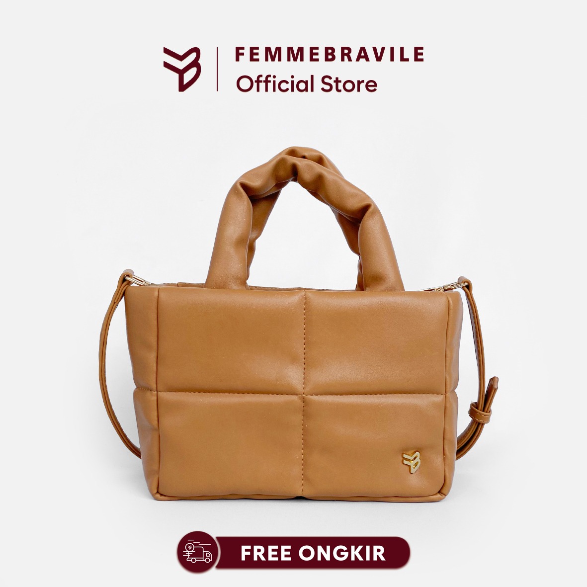 FEMMEBRAVILE Sling Bag Tas Selempang Wanita Fashion Women Shoulder bag Puffy Bag