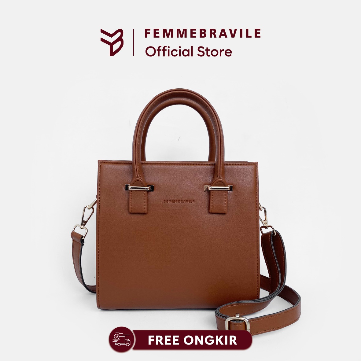FEMMEBRAVILE Sandara Small Leather Fashion Women Slingbag Shoulderbag Tas Selempang Wanita