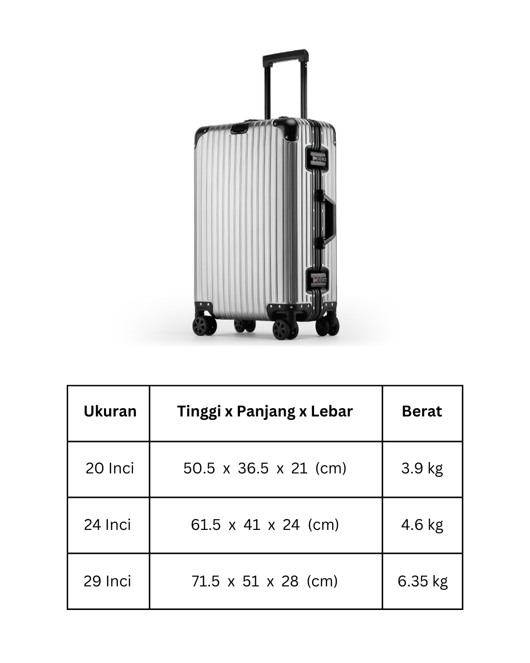 ONIMATE LUGGAGE - Full Alumunium Magnesium
