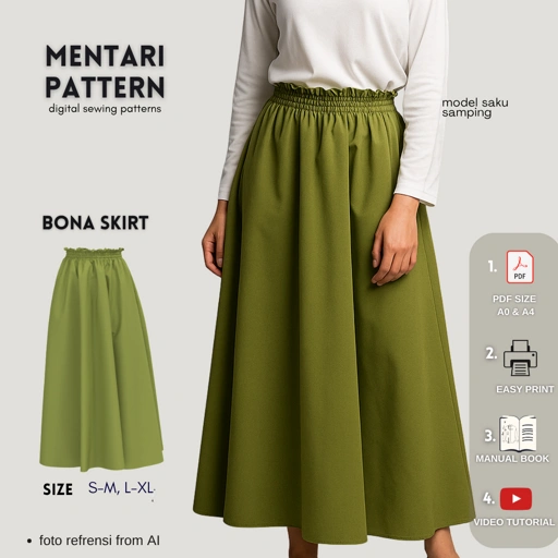 Image of Bona Skirt Digital Pattern
