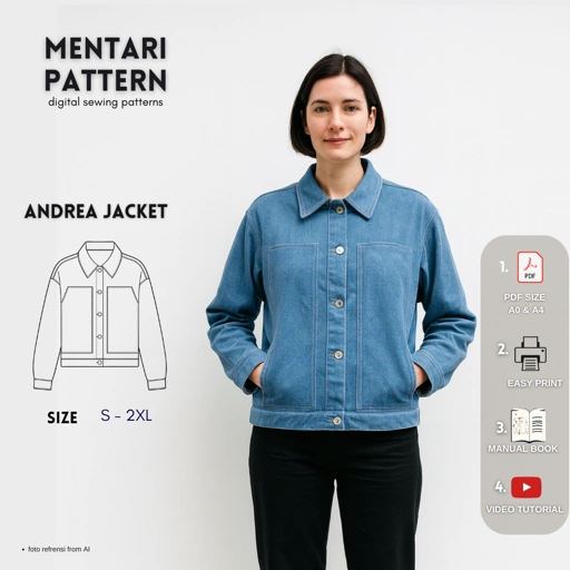 Image of Andrea Jacket | Digital Pattern