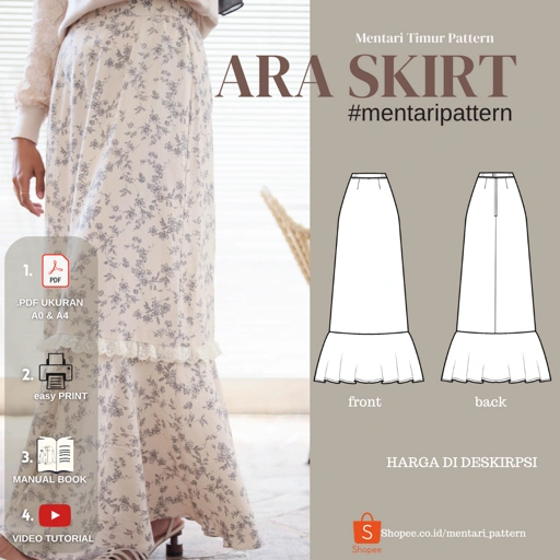 Image of Ara Skirt Digital Pattern