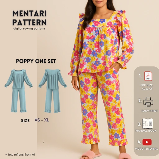 Image of Poppy One Set Digital Pattern