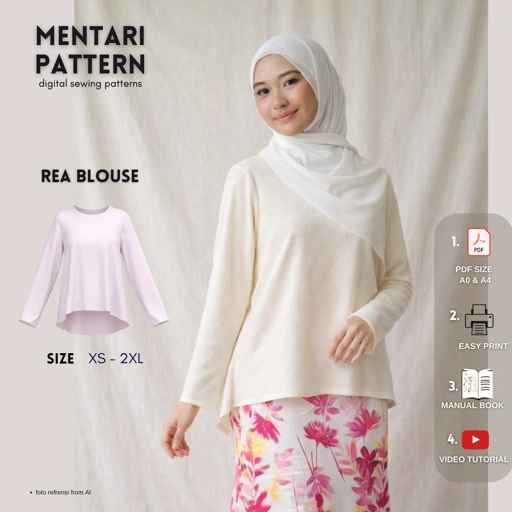 Image of Rea Blouse | Digital Pattern