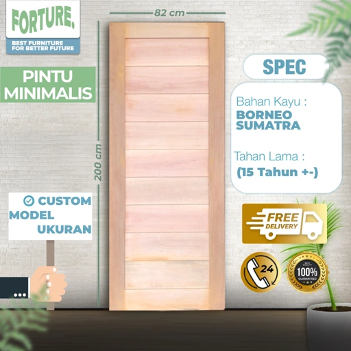 Image of Pintu Minimalis Kayu Solid Borneo