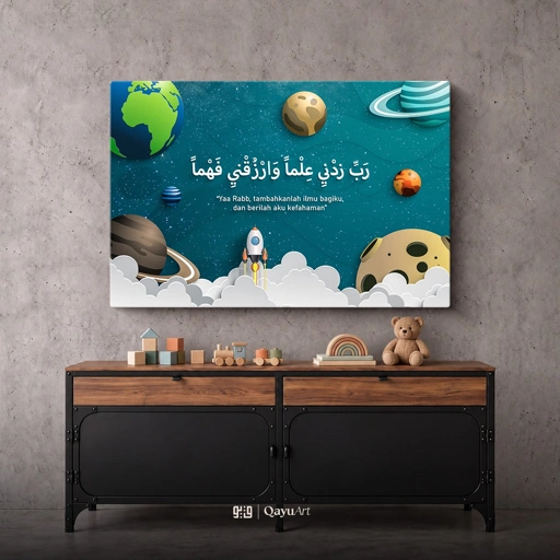 Kaligrafi Anak Rabbi Zidni Ilman Space L32.01