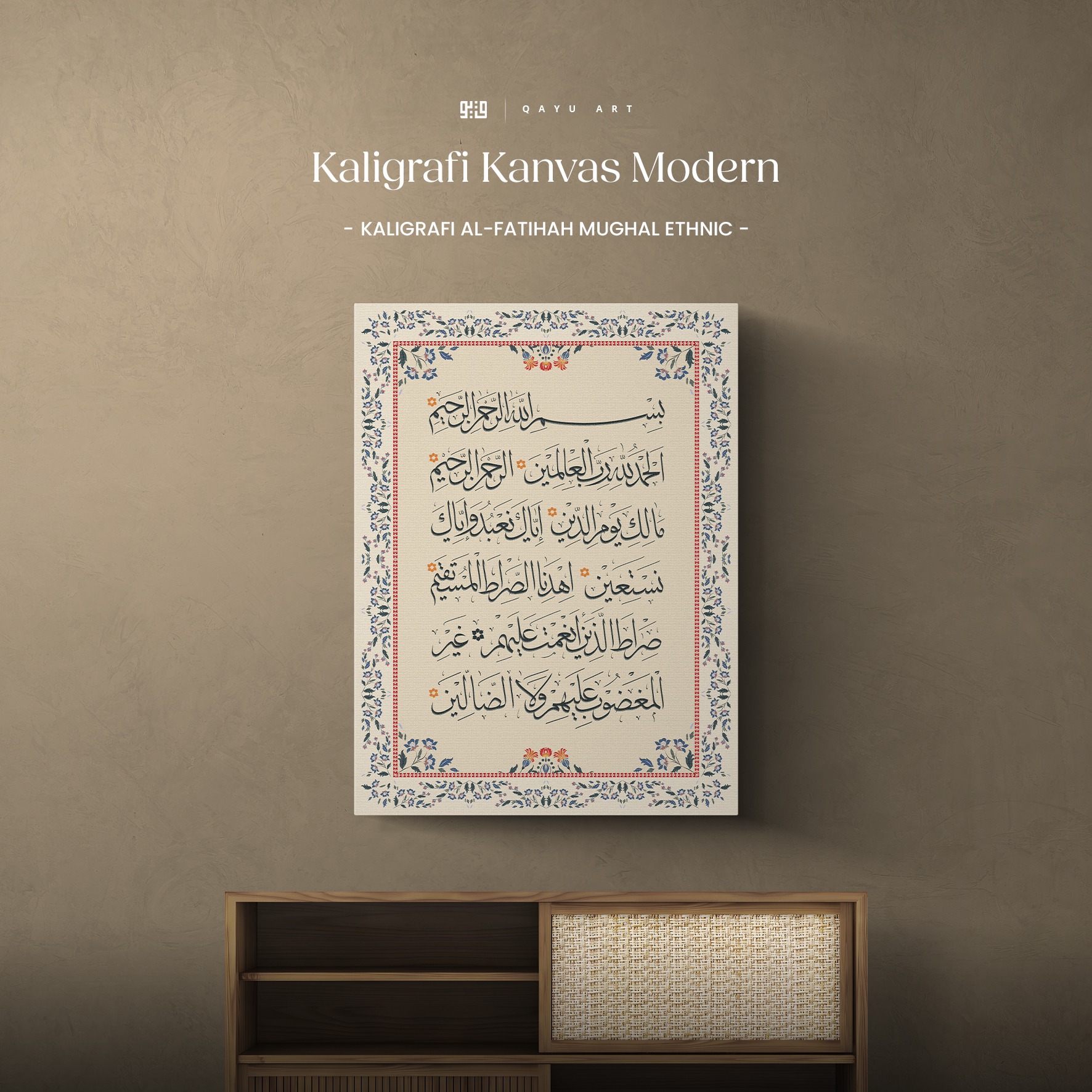 P34.01 Kaligrafi Al-Fatihah Mughal Ethnic