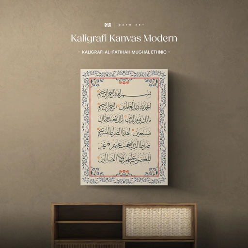 Image of P34.01 Kaligrafi Al-Fatihah Mughal Ethnic 