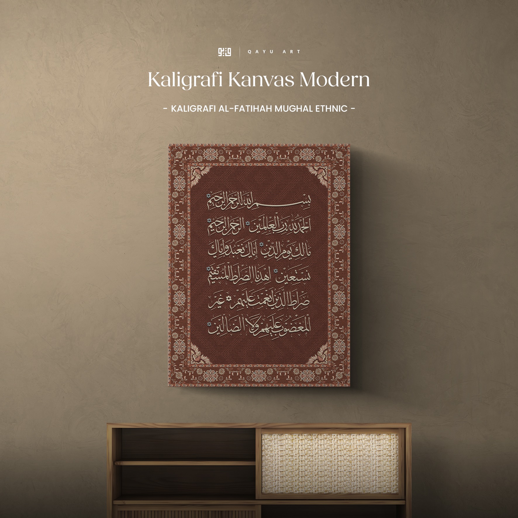 P34.01 Kaligrafi Al-Fatihah Persian Ethnic