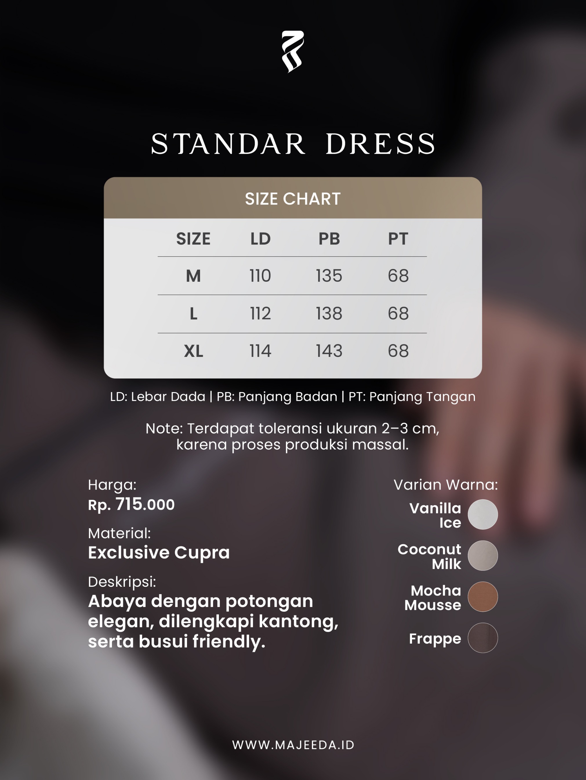 Dress Only | Standar Dress | Mocca Mouse