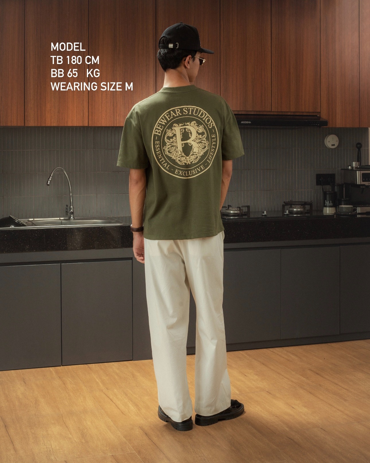 Bewear - Essentials Puff Oversize T-Shirt Olive 250GSM