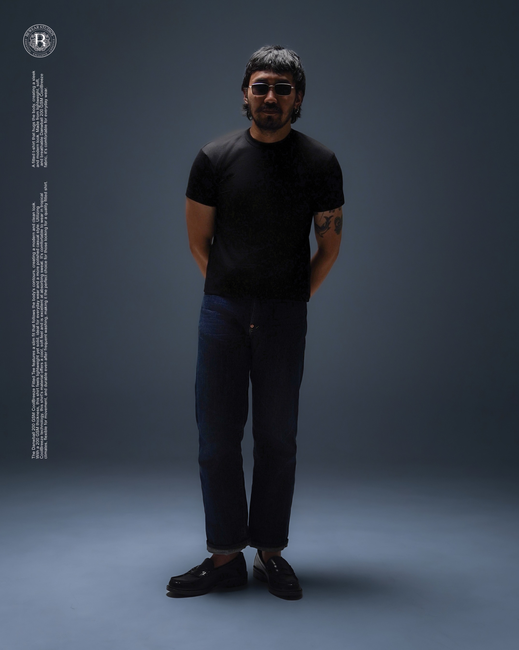 Bewear - Fitted Stretchy Tee Black V.2