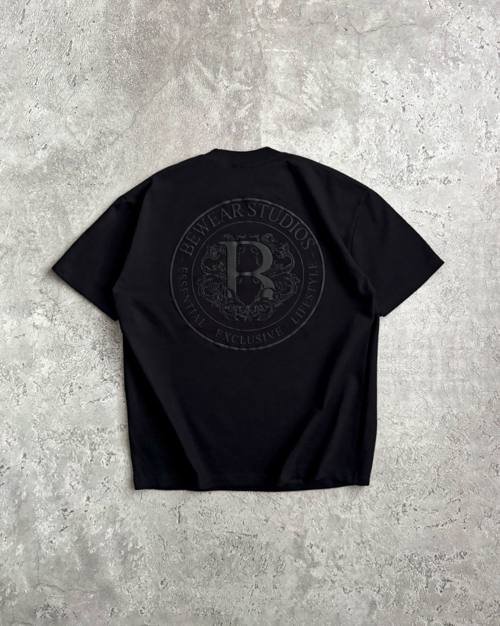 Bewear - Essentials Puff Oversize T-Shirt Black 250GSM