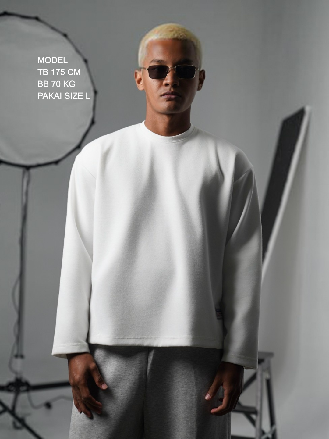 Bewear - Longsleeve Blank Boxy 290GSM Whitee
