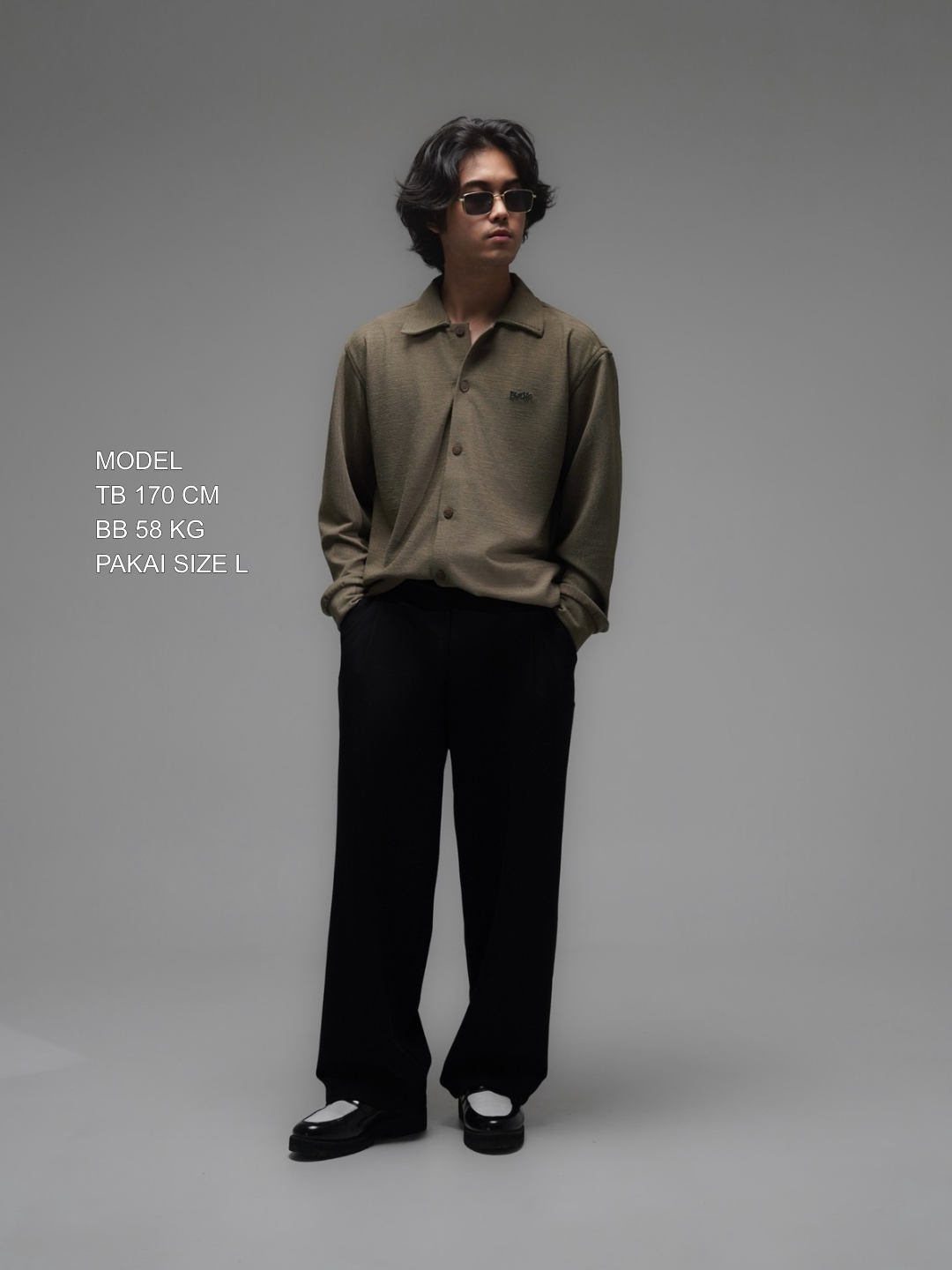 Bewear - Relaxed Fit Stretch Shirt Olive