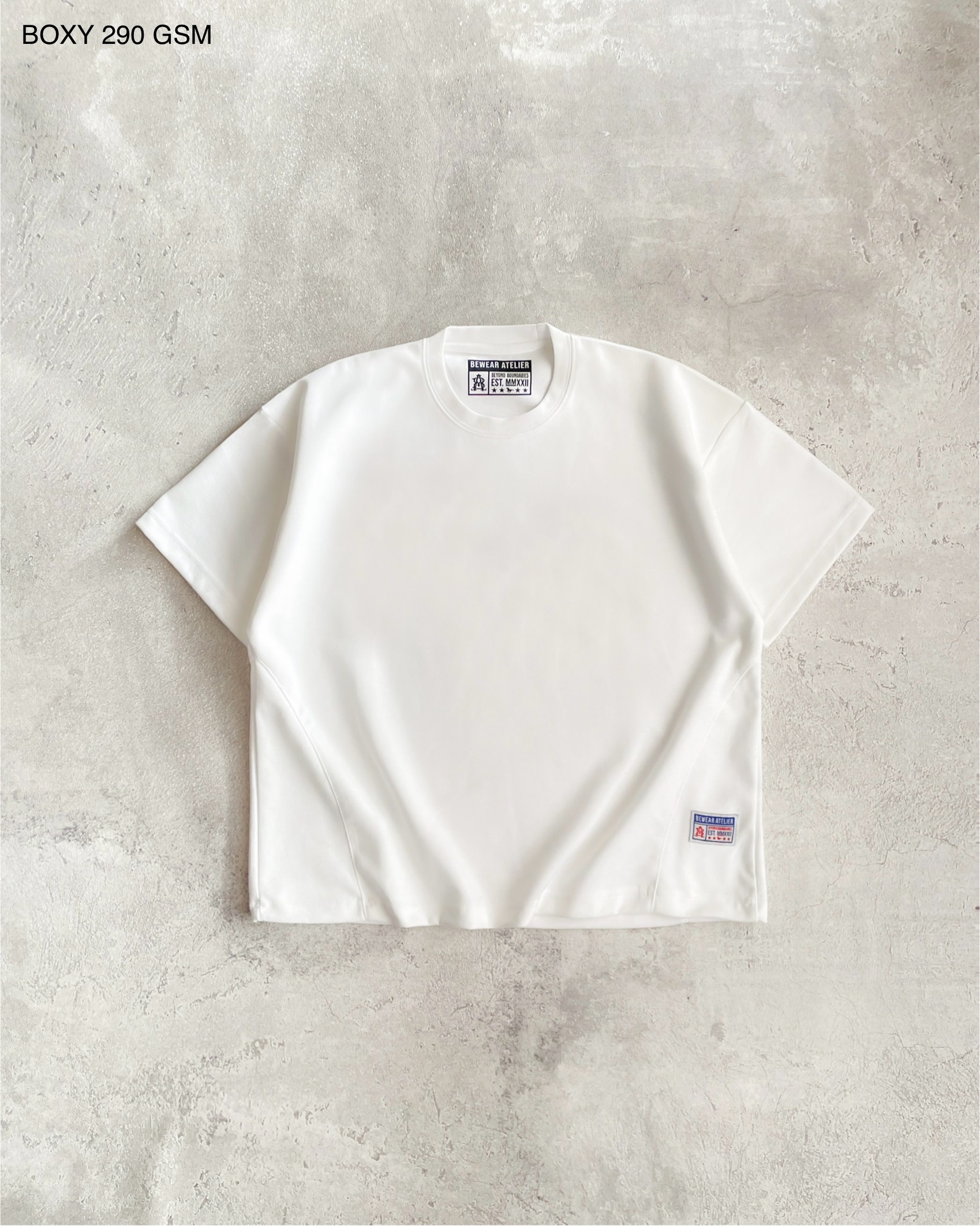 Bewear - Boxy Blank T-Shirt Whitee 290 GSM