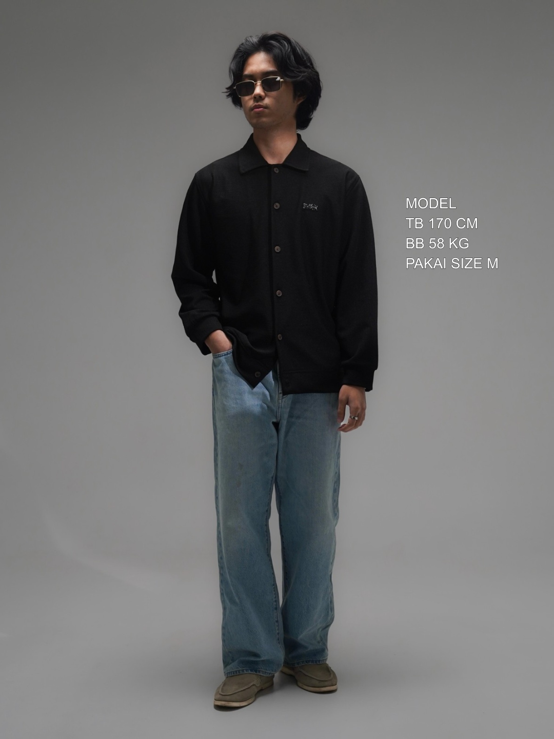 Bewear - Relaxed Fit Stretch Shirt Black