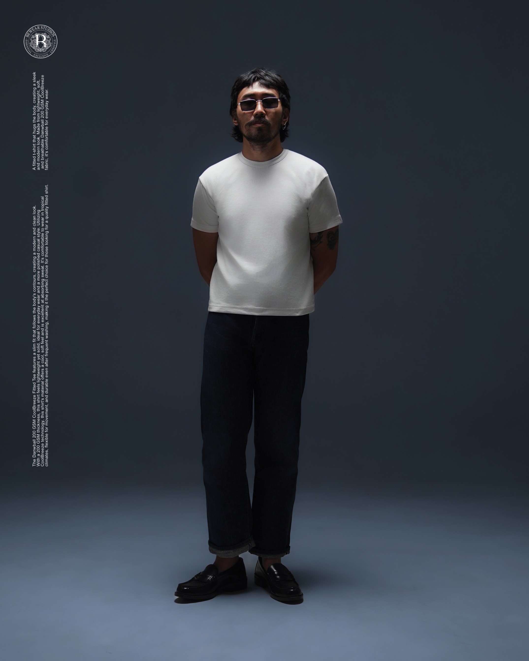 Bewear - Fitted Stretchy Tee Whitee V.2