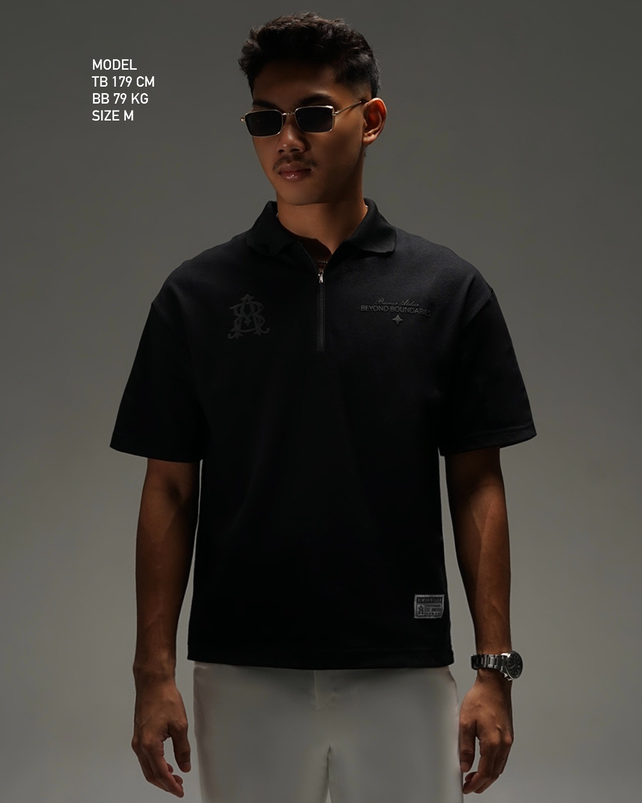 Bewear - Polo Essential Puff Black 250 GSM