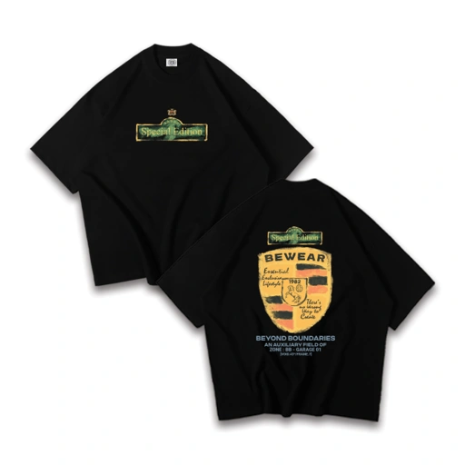 Image of Bewear - Tiny Tee Cavalli Black 250 GSM