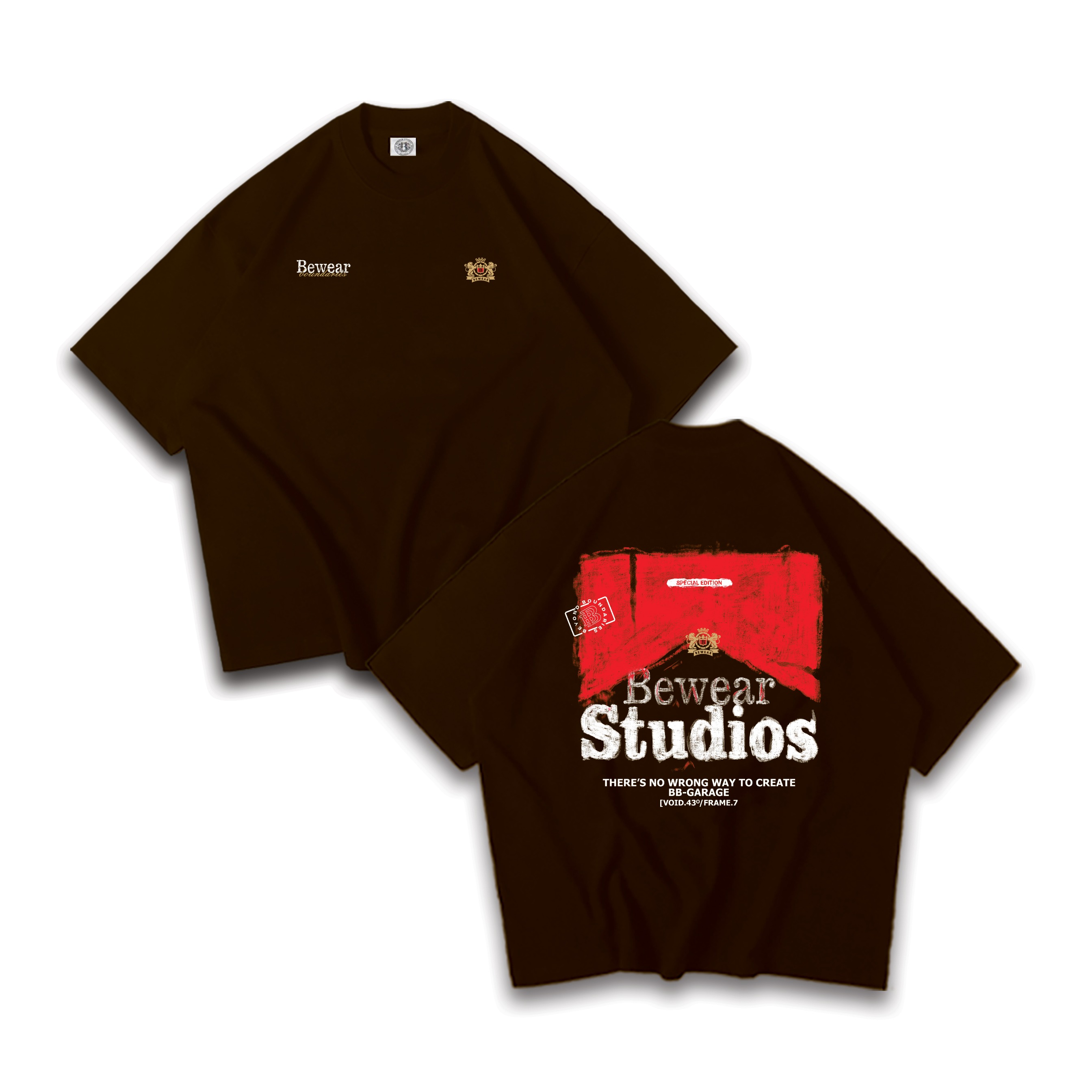 Bewear - Tiny Tee Type Redline Brown 250 GSM