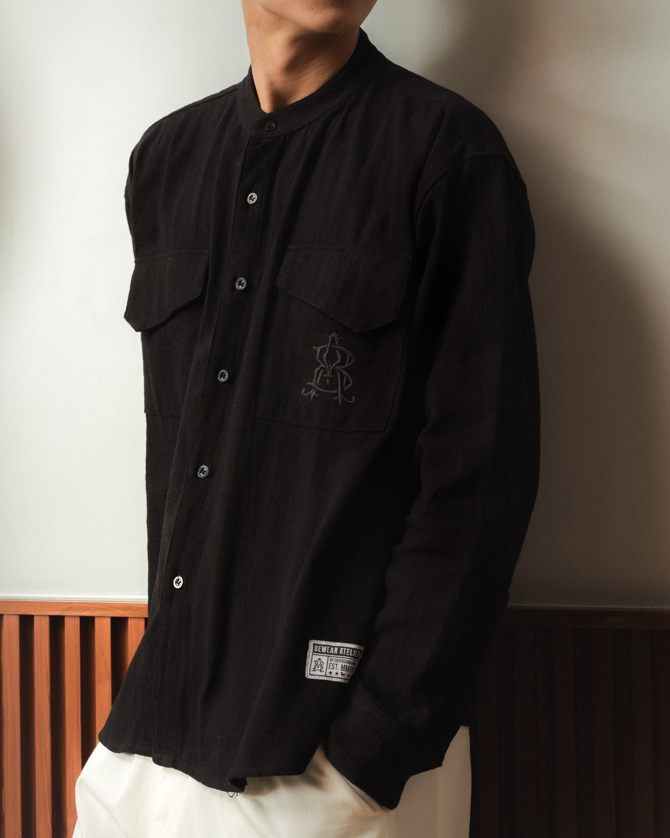 Bewear - Linen Pocket Shirt Black