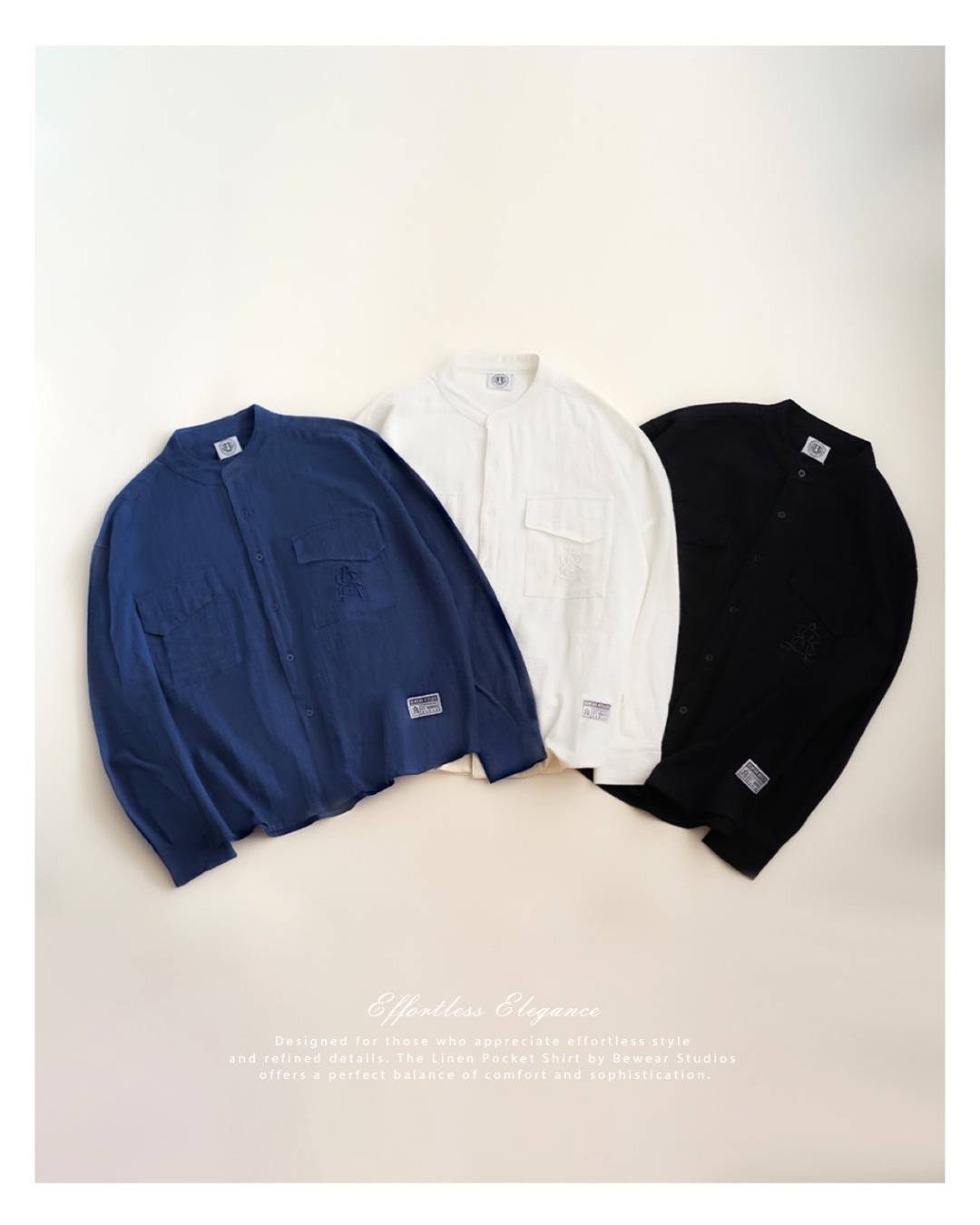Bewear - Linen Pocket Shirt Black
