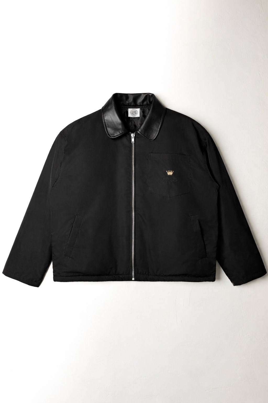 Bewear - Work Jacket Zip Mayer Leather Collar Black