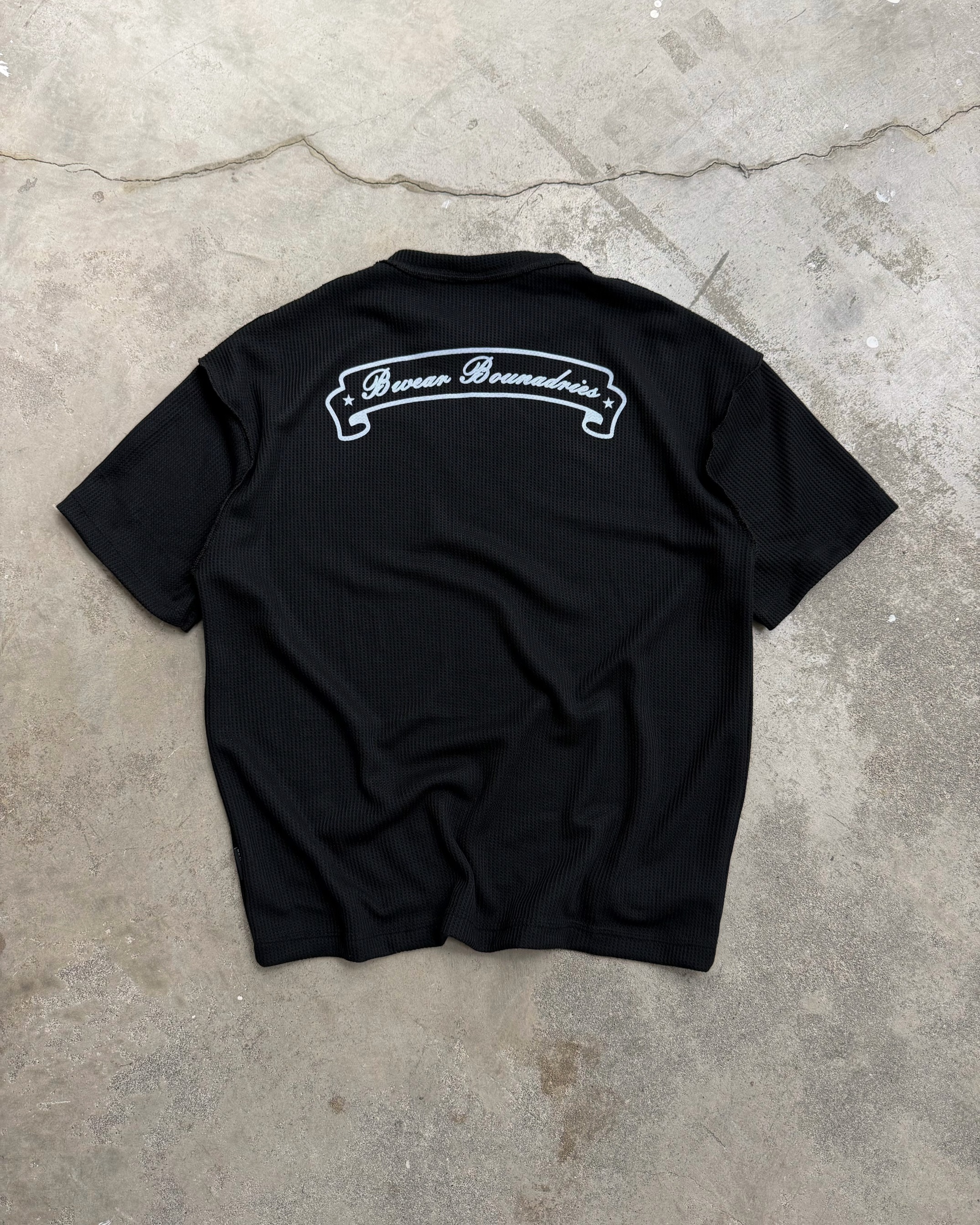Bewear - Oversize T-Shirt Waffle Black