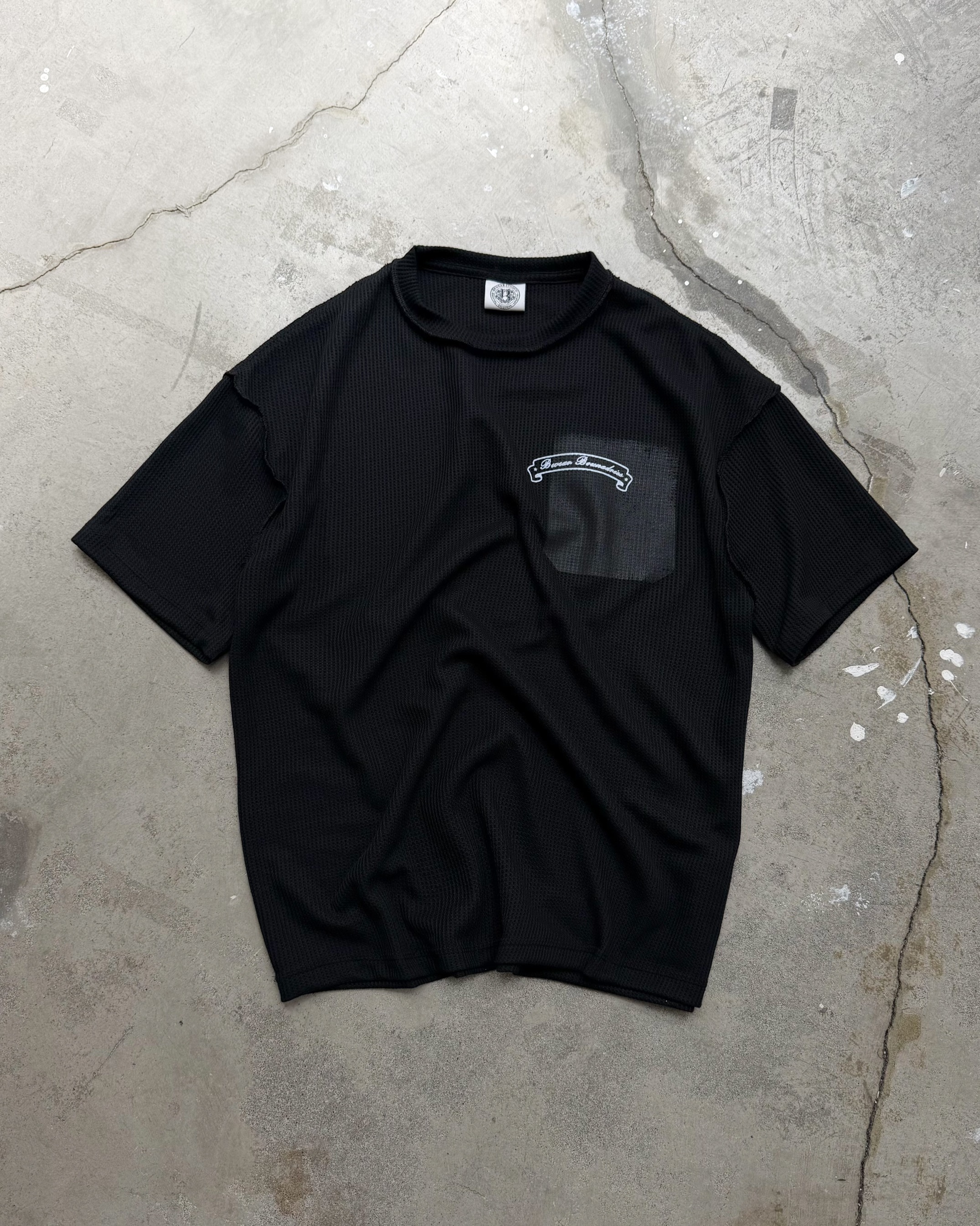 Bewear - Oversize T-Shirt Waffle Black