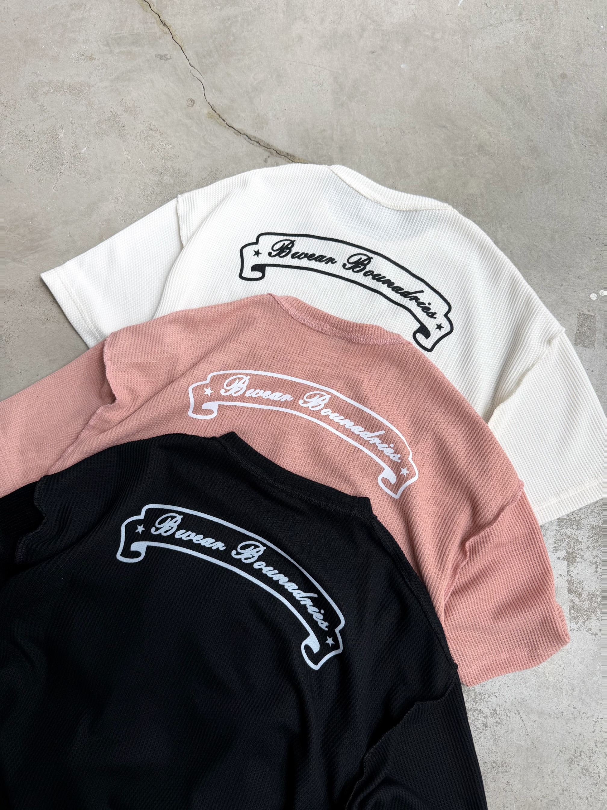 Bewear - Oversize T-Shirt Waffle Black