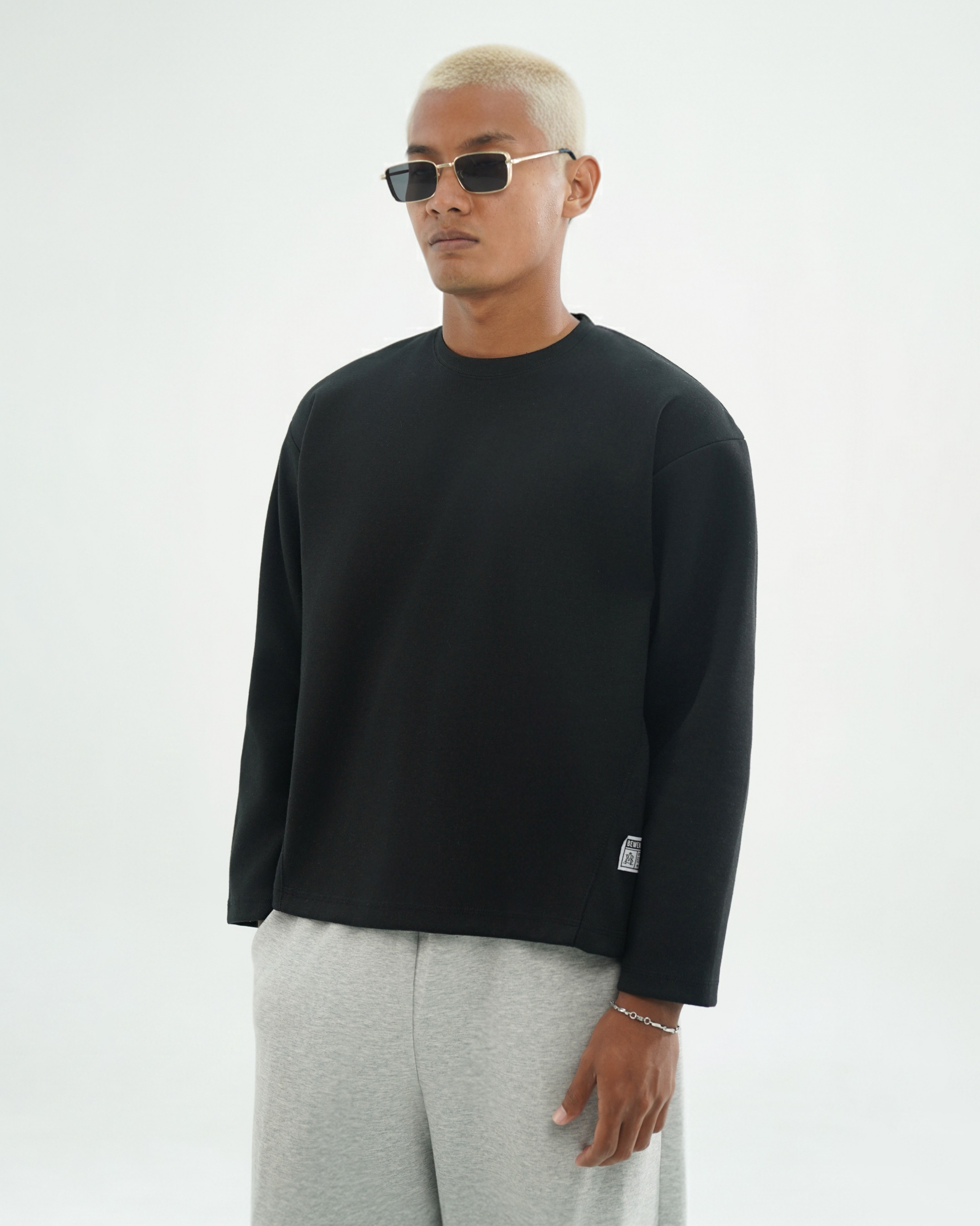 Bewear - Longsleeve Blank Boxy 290GSM Black