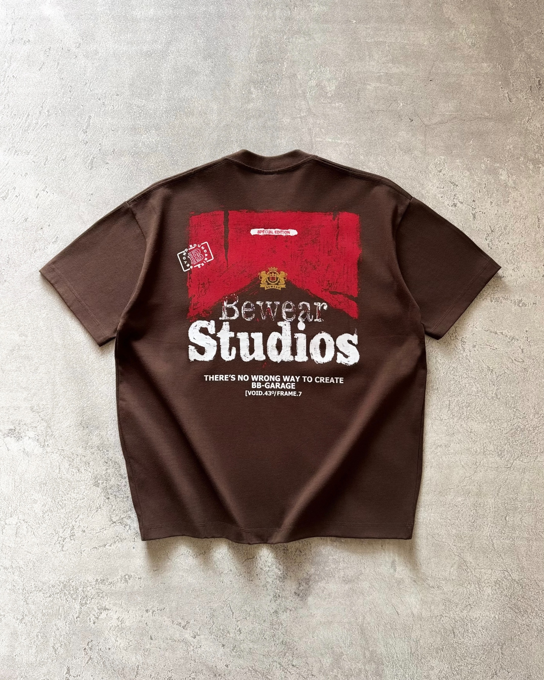 Bewear - Tiny Tee Type Redline Brown 250 GSM